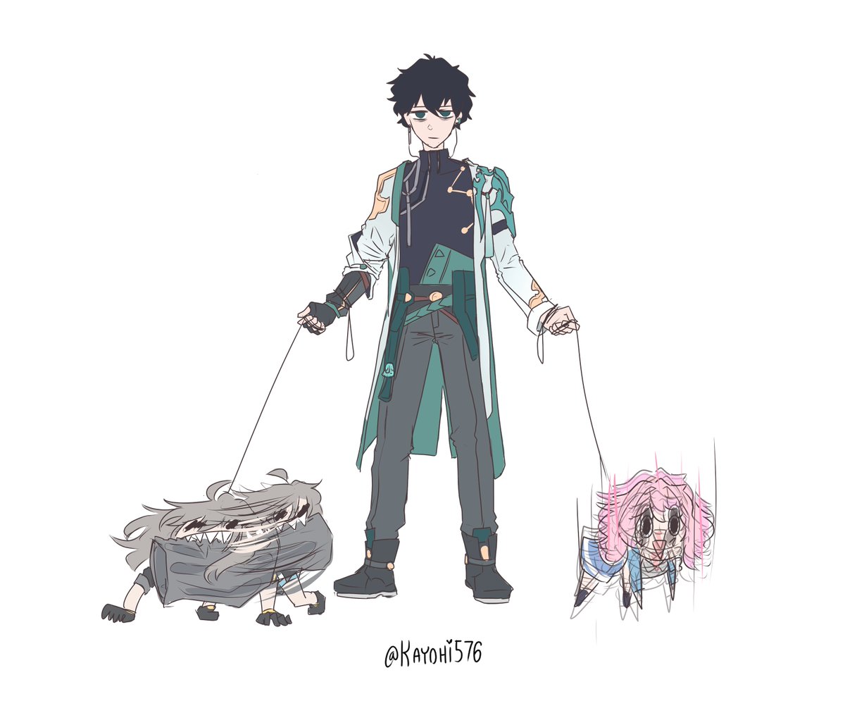 overworked dan heng and his feral companions
#HonkaiStarRail #danheng #stelle #march7th