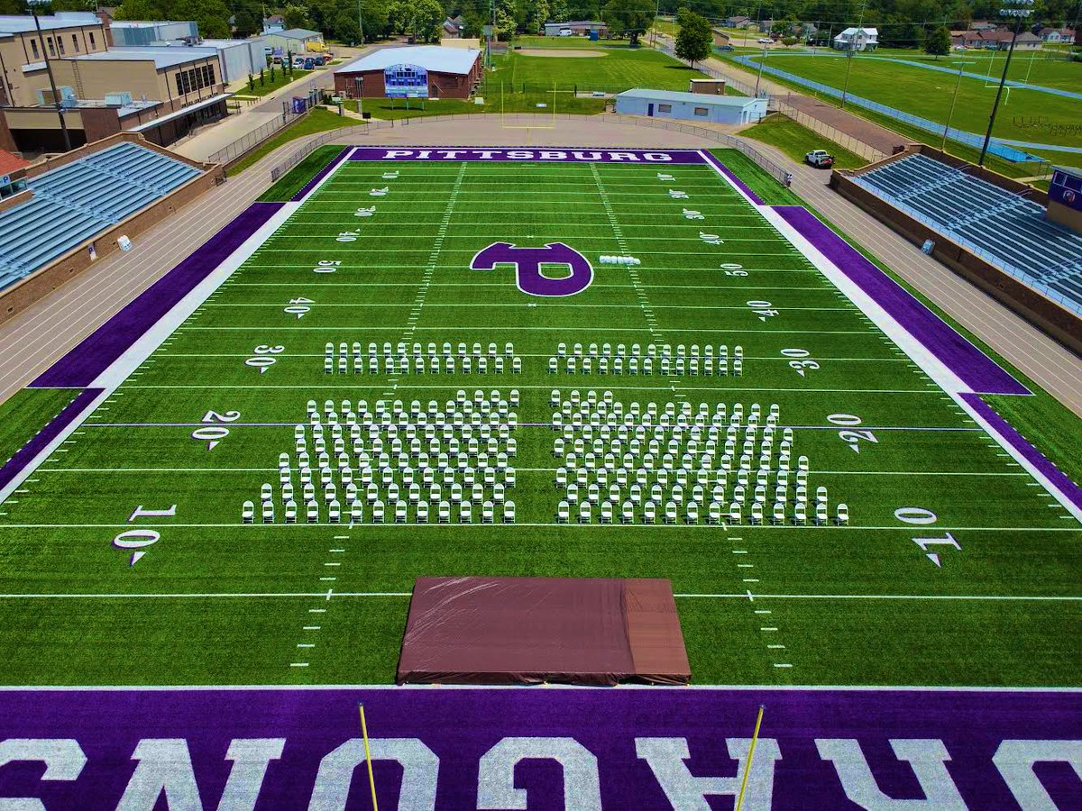 StegmanTom's tweet photo. This is the  USD 250 maintenance department working to get Hutchinson Stadium ready for the upcoming 2023 PHS graduation ceremony.  I truly appreciate the hard work they put in on a daily basis for our staff and students.  Great job, gentlemen! https://t.co/9bVAUNN2R9
