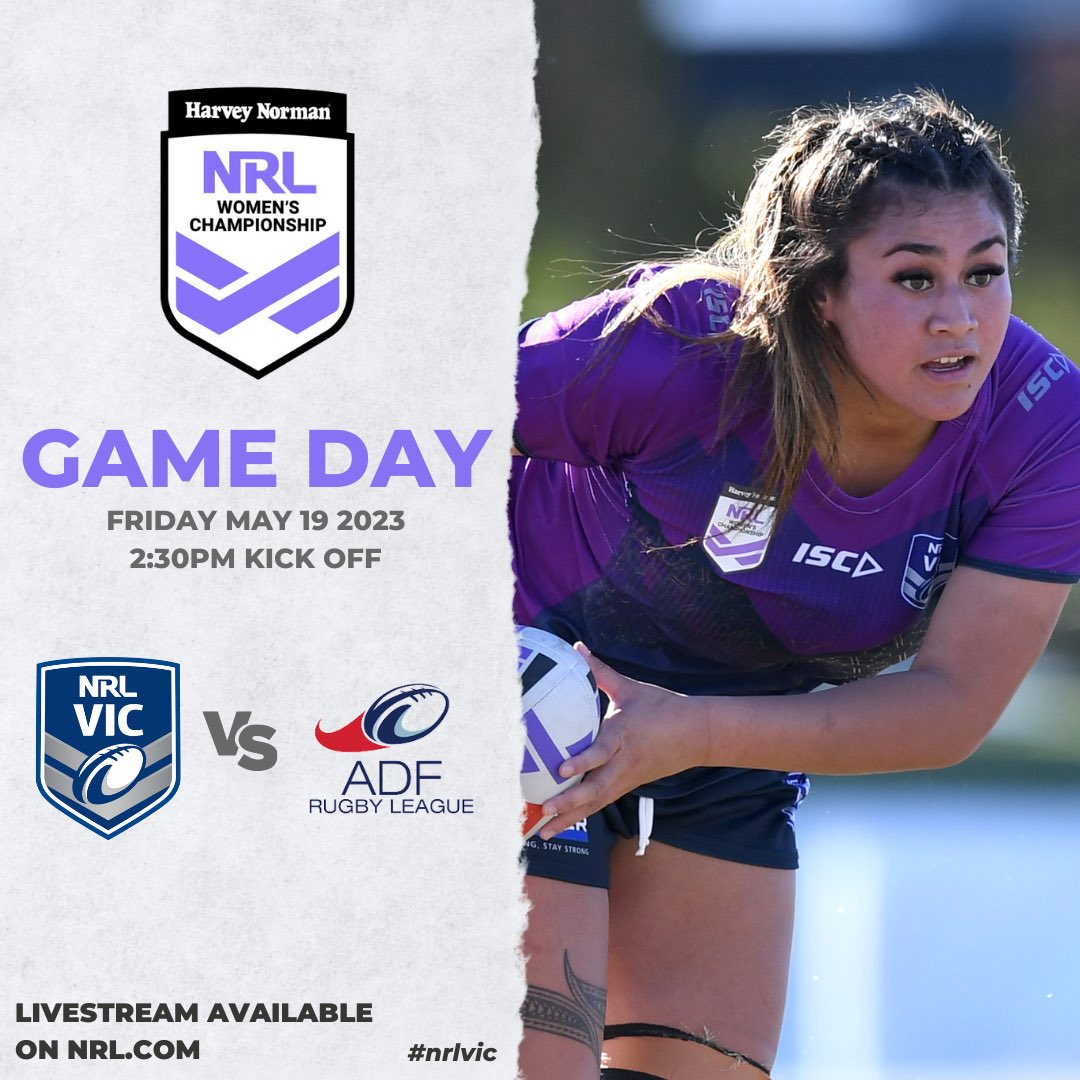 Chasing back-to-back wins 👀🏆
Day 2 action will see us take on the ADF women’s side who are coming off a 14-0 loss to NT.

#nrlvic #nrlw #nationals