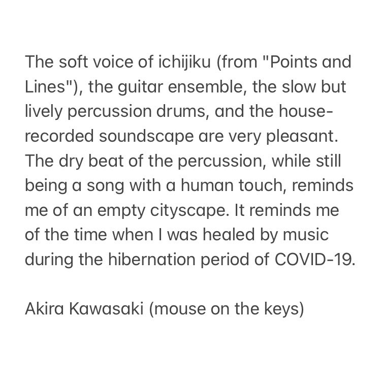 Akira Kawasaki @akiramouse of mouse on the keys @mouseonthekeys commented on 'Points and Lines'!