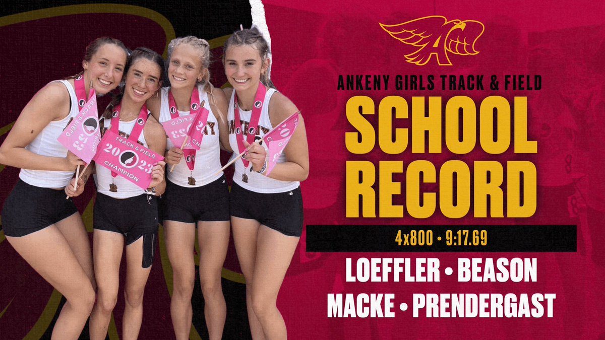 What a first day of the state meet! 

First time in school history 4x800 state champs!!! 3 sophomores and a freshman setting the school record in a time of 9:17.69 Loeffler, Prendergast, Beason, Macke