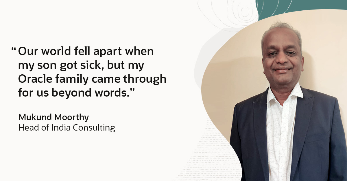 angresh's tweet photo. “My team told me not to worry and they would take care of everything.” Mukund shares how his @Oracle colleagues supported him during his son’s cancer battle. https://t.co/MWzILvGJz4 #LifeAtOracle https://t.co/gnYZtPzM12