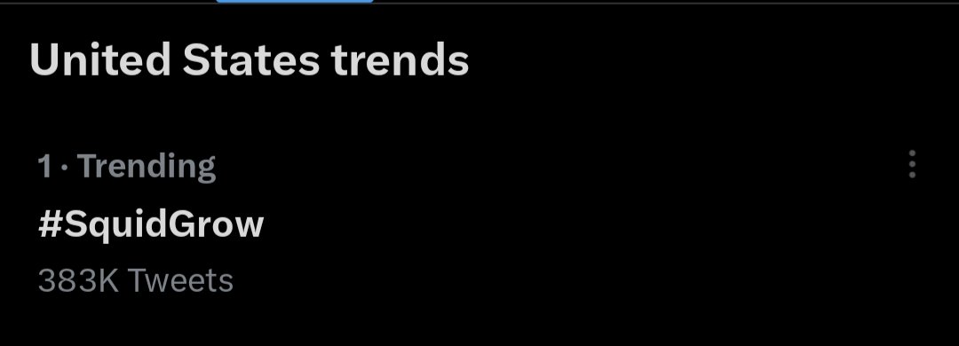 Breaking News 📰 :

#SquidGrow is now trending #1 on all of Twitter! 🤯🤯🤯

RT NOW!!!!

Website
squidgrow.wtf

Swap
swap.squidgrow.wtf/swap

Info
coinmarketcap.com/currencies/squ…

#SquidGrow #SquidGrowArmy #LFGrow