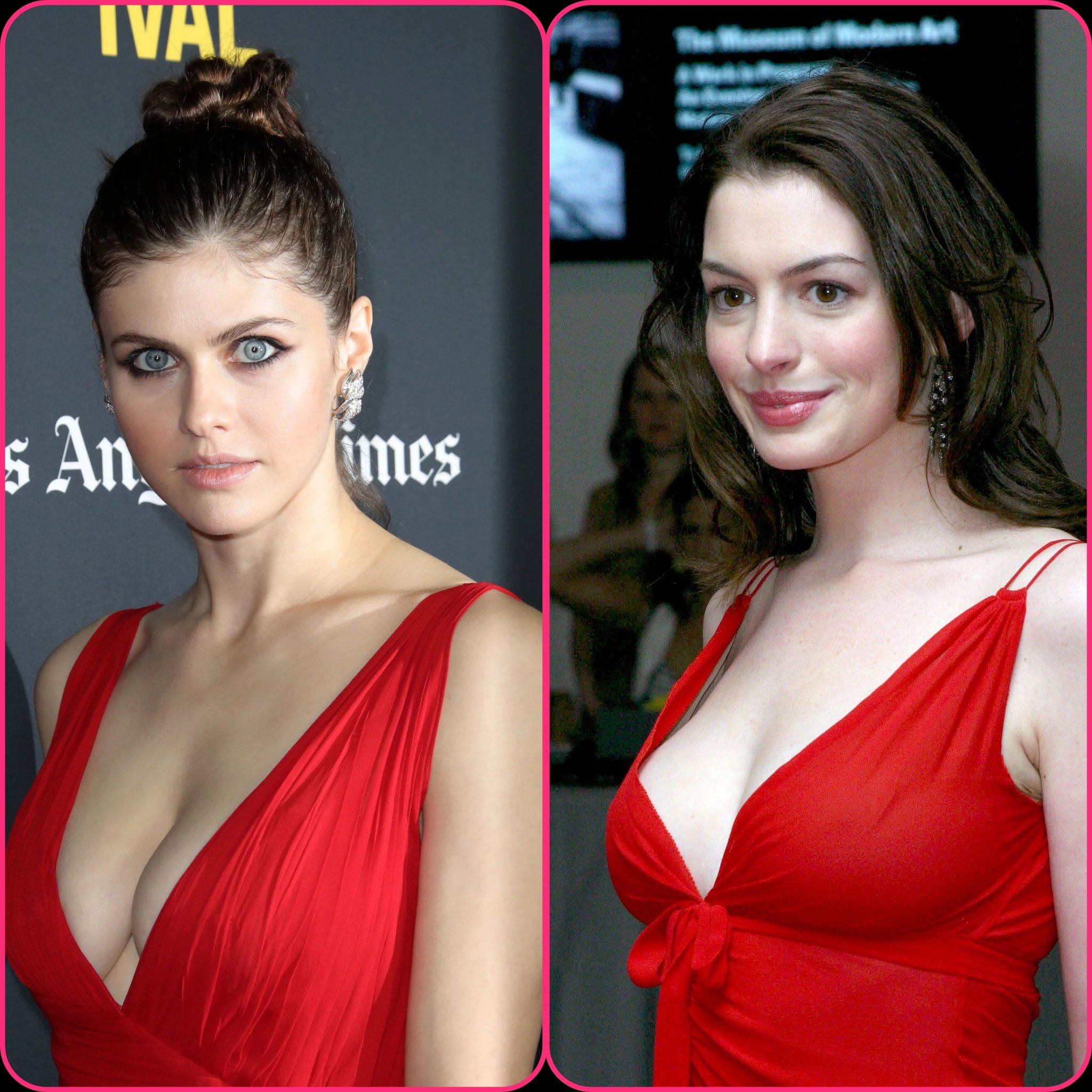 Hot Celeb Pics on X: Alexandra Daddario vs Anne Hathaway. Who is your  favorite? Vote below⬇ #PollOfTheDay t.codbmMaqaJPI  X