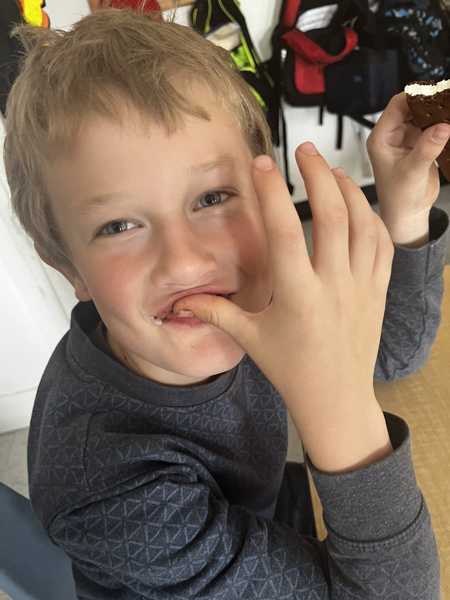 Our class won the “purple gotcha contest” for the second week in a row. Lovin’ our prize: ice cream sandwiches 😋 <a href="/Straffordville/">StraffordvillePS</a>