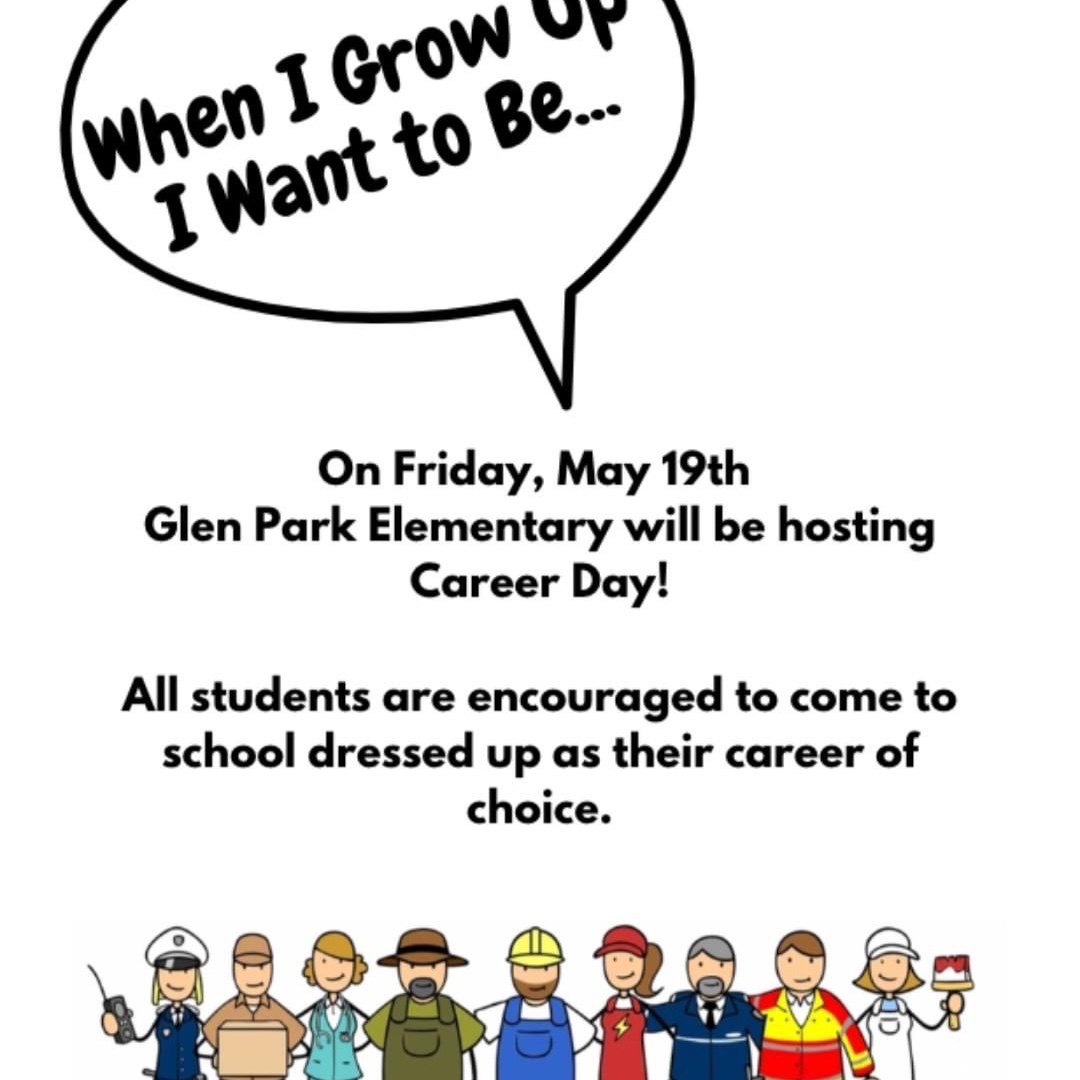 Don’t forget tomorrow‘s Career Day!