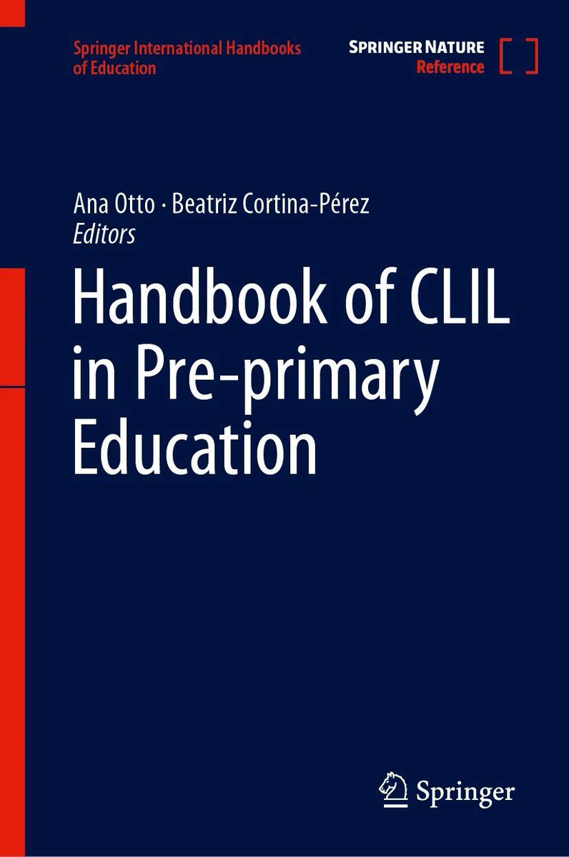 Proudly presenting our Springer Volumen on Pre-primary CLIL. Thanks, dear @beacortina for your endless support. To my stunning husband @JesusPa82549580 and beatiful son.