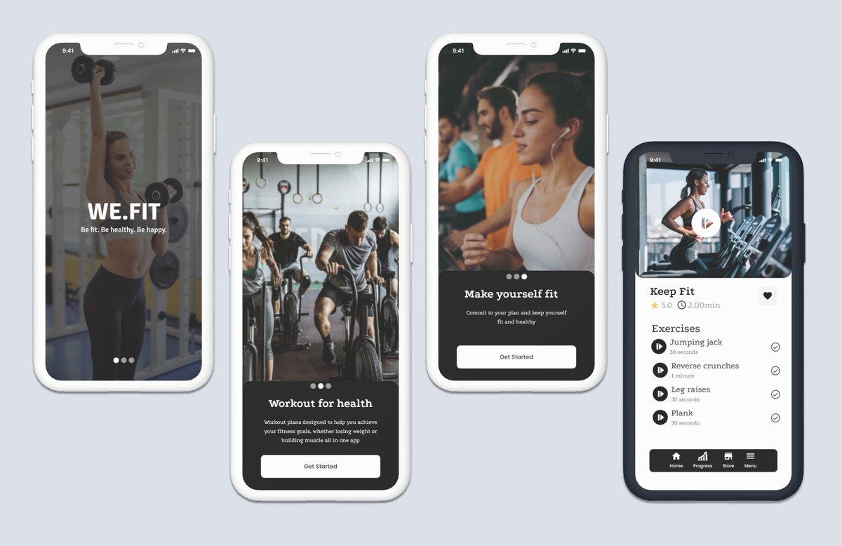 localtechgirl's tweet photo. Designing fitness, the perfect blend of functionality and style. 
I designed a 4page fitness app today and decided to share it with you all. 
I will highly appreciate corrections🤗🤗
#designthursday #appdesign #designbyme #Iamaproductdesigner #UI #UX #fitnessapp https://t.co/scqJzz5D2c