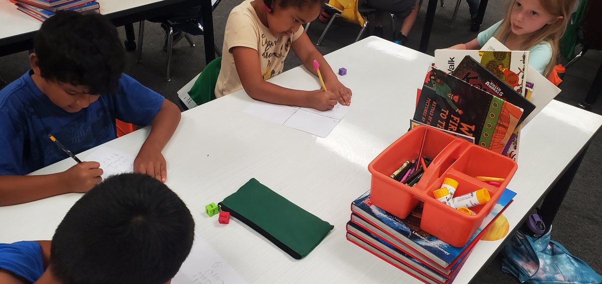 RoninTeacher's tweet photo. "One man's trash, is another man's treasure."  Free foam number dice turned into a math game afternoon.  #standanddeliver #weneedganas https://t.co/zEQR7XPzBy