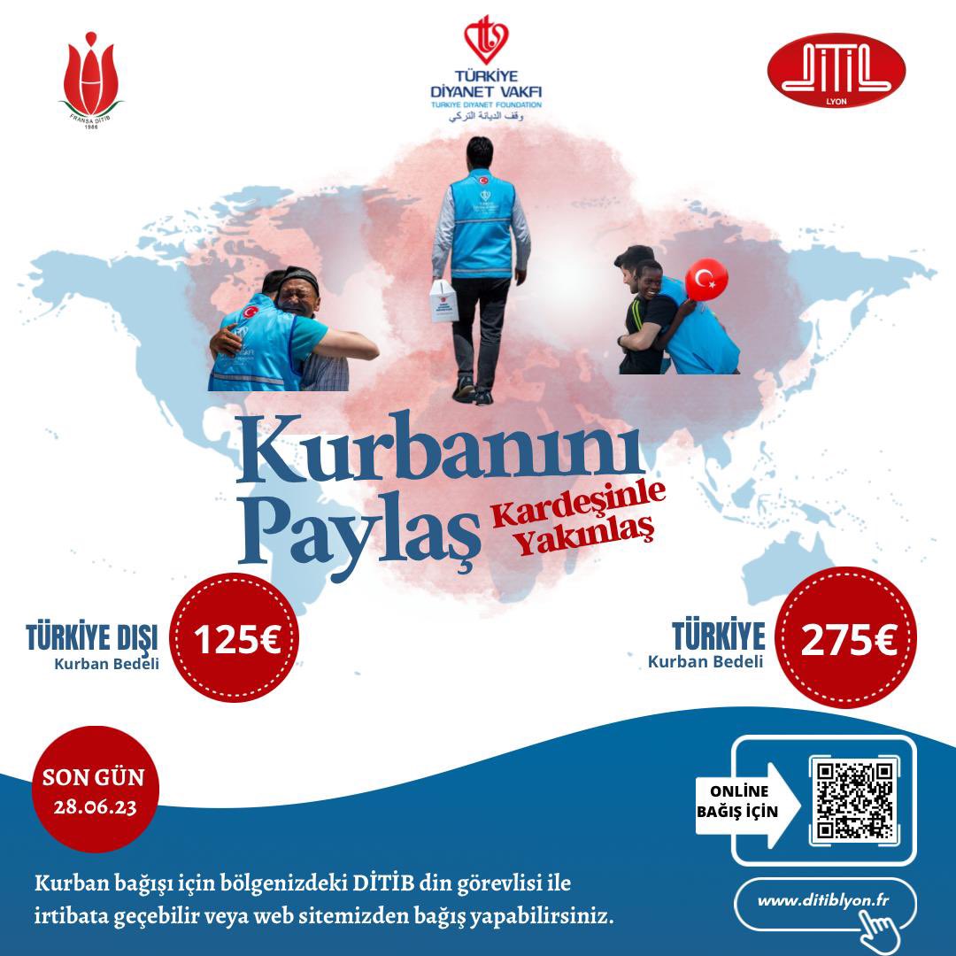 Online bağış için:
ditiblyon.fr/kurbanini-payl…