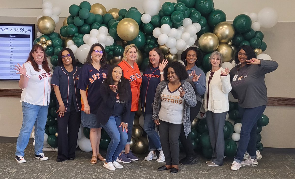 Late post.....Alief Professional Learning and ABL represented for Astros Day in Alief! 🙌🏽 💙🧡 @AliefISD