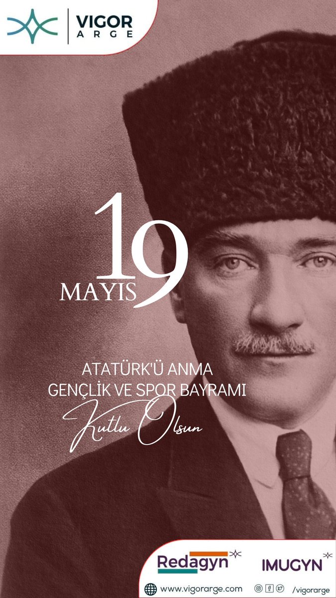 VigorArge's tweet photo. 19 Mayıs Atatürk'ü Anma Gençlik ve Spor Bayramınız kutlu olsun. https://t.co/SXDMVK2q6J