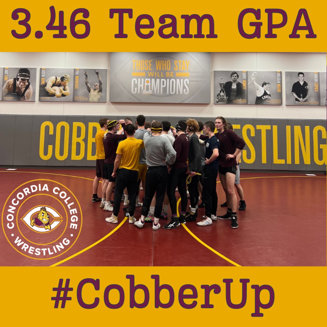 4 straight years with a team GPA over 3.0 and our highest team GPA ever!!! #CultureFirst #CobberUp