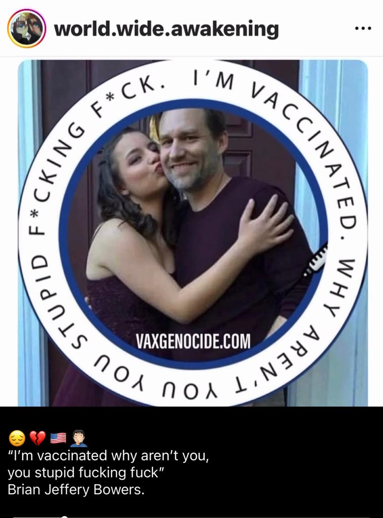 Fully vaxxed film-man Brian Jeffrey Bowers, who called us all fuckers for not taking the vax, has died suddenly aged 48.