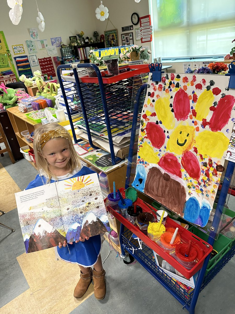 nanajofletcher's tweet photo. #growingandchanging theme to end our #vpk year. After reading “The Tiny Seed,” by #EricCarle , students painted their favorite page from the story. #sdircprek #prek #vbe #vbevibe https://t.co/spDrZVjMBZ