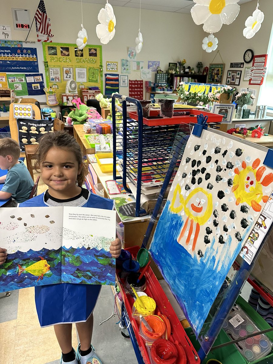 nanajofletcher's tweet photo. #growingandchanging theme to end our #vpk year. After reading “The Tiny Seed,” by #EricCarle , students painted their favorite page from the story. #sdircprek #prek #vbe #vbevibe https://t.co/spDrZVjMBZ