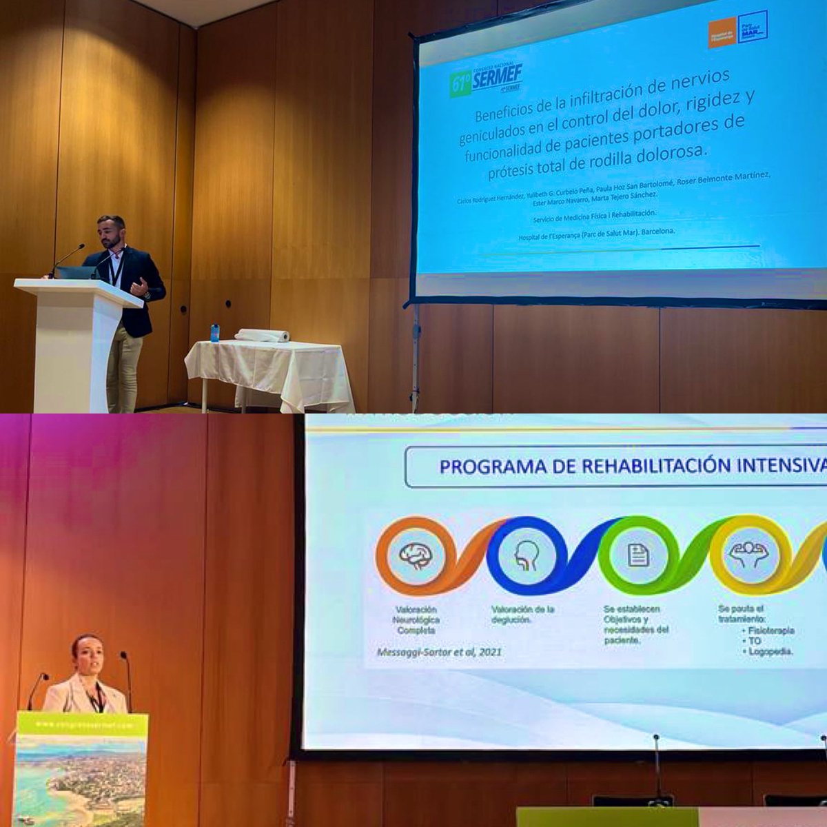 mar_rehab's tweet photo. Continuamos nuestra participación en el congreso nacional Sermef, con 3 comunicaciones orales presentadas por nuestros residentes @PaulaHoz @CarlosRodriguez  @SERMEF_es @hospitaldelmar https://t.co/hXaIjl1YOC