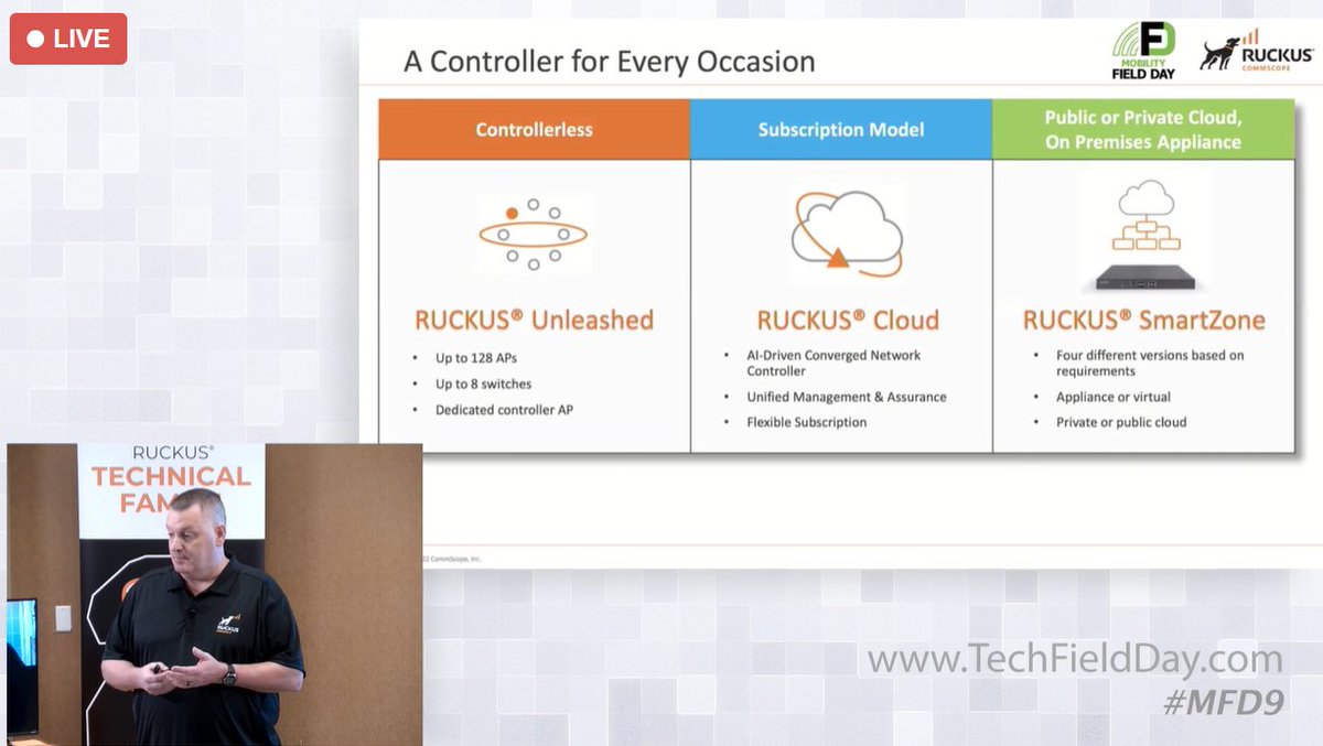 raymondhendrix's tweet photo. @WirelessJimP kicking off the @ruckusnetworks presentation at #MFD9 diving into Wi-Fi more then #MFD8 https://t.co/3mPu6l4nSj