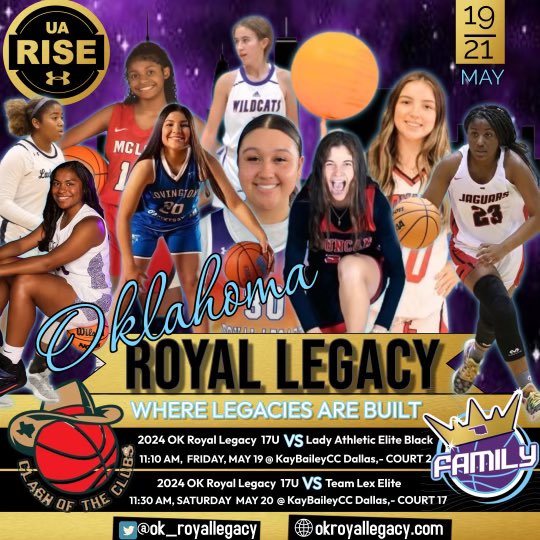 Oklahoma Royal Legacy Basketball Club (@ok_royallegacy) on Twitter photo It’s go time ! Tomorrow Clash of the Clubs . Both 16u and 17u are loaded with talent ! Come catch them in action . Bracket play begins Saturday night and Sunday TBA #OKRL #Family #WeWill <a href="/Ohio_Basketball/">OhioBasketball.com</a> <a href="/jamberbball/">Jamber Basketball</a> <a href="/coachknight405/">Savon Knight</a> <a href="/CoachWalk_23/">Cordero Walker</a> It’s go time ! Tomorrow Clash of the Clubs . Both 16u and 17u are loaded with talent ! Come catch them in action . Bracket play begins Saturday night and Sunday TBA #OKRL #Family #WeWill <a href="/Ohio_Basketball/">OhioBasketball.com</a> <a href="/jamberbball/">Jamber Basketball</a> <a href="/coachknight405/">Savon Knight</a> <a href="/CoachWalk_23/">Cordero Walker</a>
