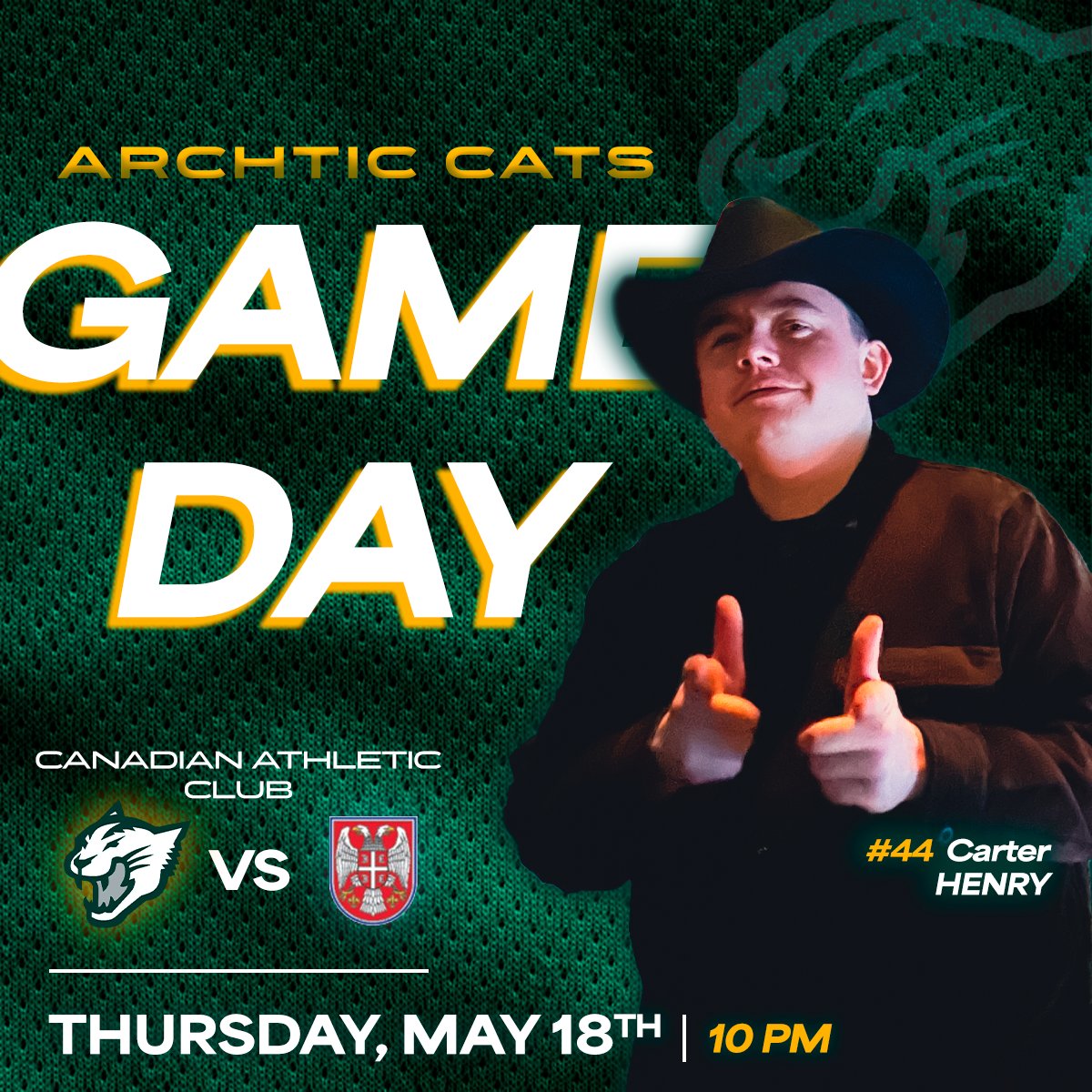 ArchticCats's tweet photo. 😼 GAME DAY 😼
Coming off a huge 9-1 W, the Cats are back at it! Head down to the Canadian Athletic Club where the Archtic Cats face Eagles HC for tonight's late game!
10 PM (MST) | CAC Arena
#ScratchTheCompetition #PacktheCAC #ArchticCats https://t.co/MWvpKOA9Ap