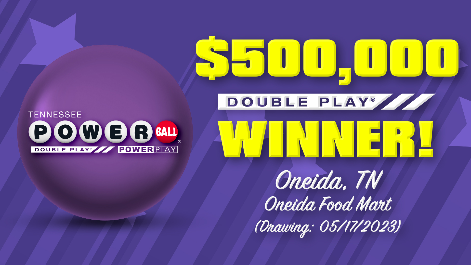 Tennessee Lottery on Twitter "Congrats to the winning Powerball player