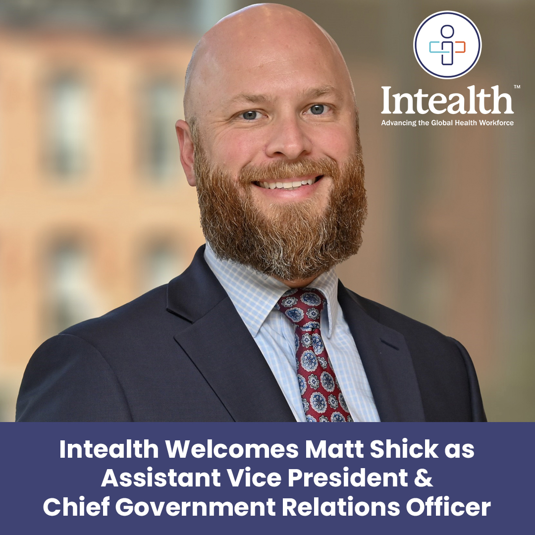 Intealth's tweet image. Intealth has named Matt Shick as Assistant VP &amp;amp; Chief Government Relations Officer to expand our advocacy efforts and help ensure that our expertise, data, and resources inform policies that support international health care professionals. Learn more: ow.ly/yy4T50OrwSb