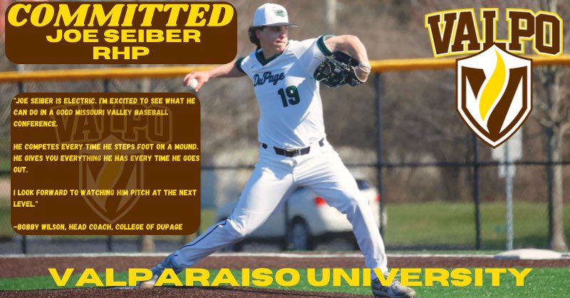 DuPageBaseball's tweet photo. Congratulations to @JoeSeiber19, Joe eventually returned to form after battling his way back from injury!

In the process, he earned a scholarship to D1 @ValpoBaseball in the Missouri Valley Conference! https://t.co/6gYvenH0tE