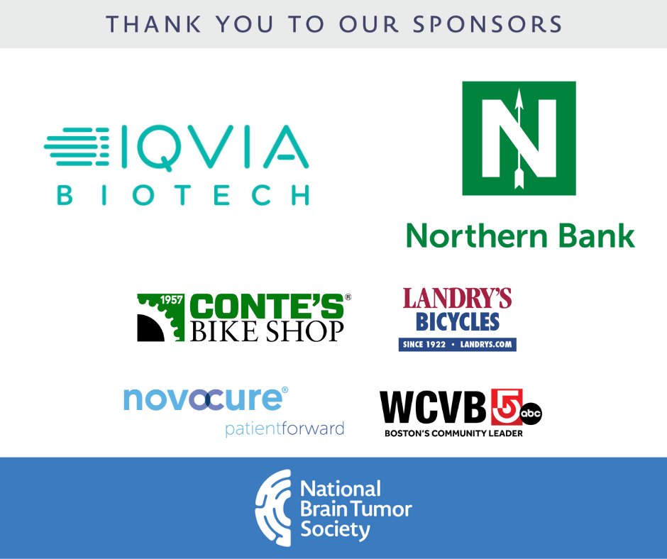 NBTStweets's tweet photo. Thank you to the sponsors of the #NBTSRide.

Because of your support, we will hold a moving and memorable event this weekend with hundreds of participants motivated to conquer and cure #braintumors — once and for all! https://t.co/b6Cfy3VPzn