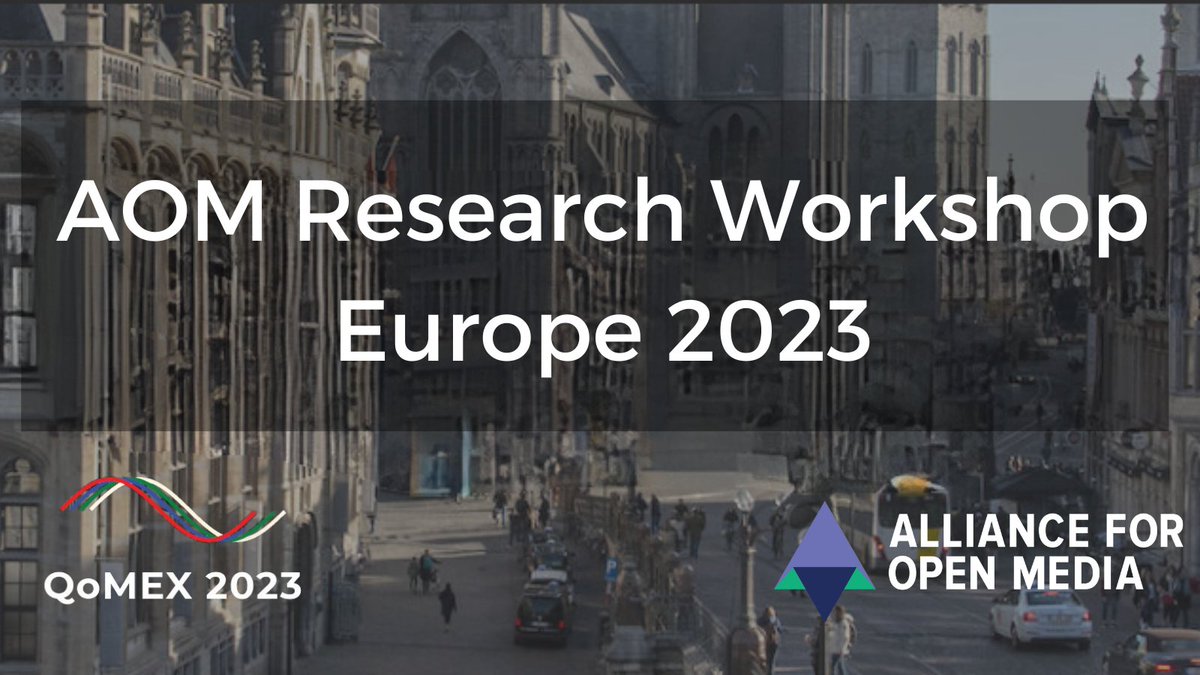 a4omedia's tweet image. Register Today! Attend our Research Workshop on June 19 in conjunction with @QoMEXconf, in Ghent, Belgium. We&apos;re excited to bring together member companies + leading academics to share their latest research results and discuss coding tools + technologies. #BeyondAV1 #VideoCoding