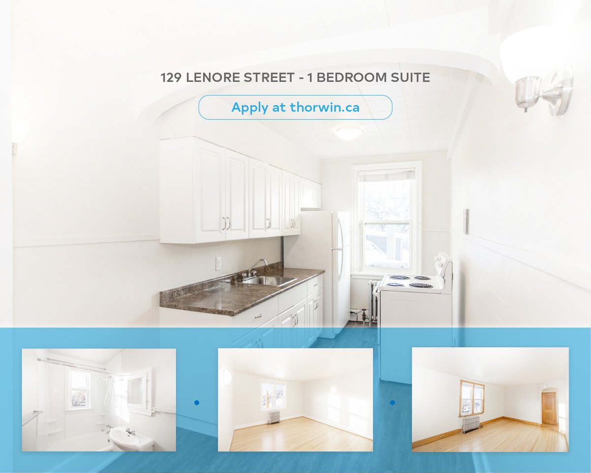 129 Lenore Street - a spacious one-bedroom suite with approximately 559 Sq. Ft. is now available. Heat and Water Included. 
The monthly rent starts from $1252. We are pet-friendly.
Call us at (431) 668-1540.

#ThorwinProperties #WinnipegApartments #Winnipeghome #OnlyinWinnipeg