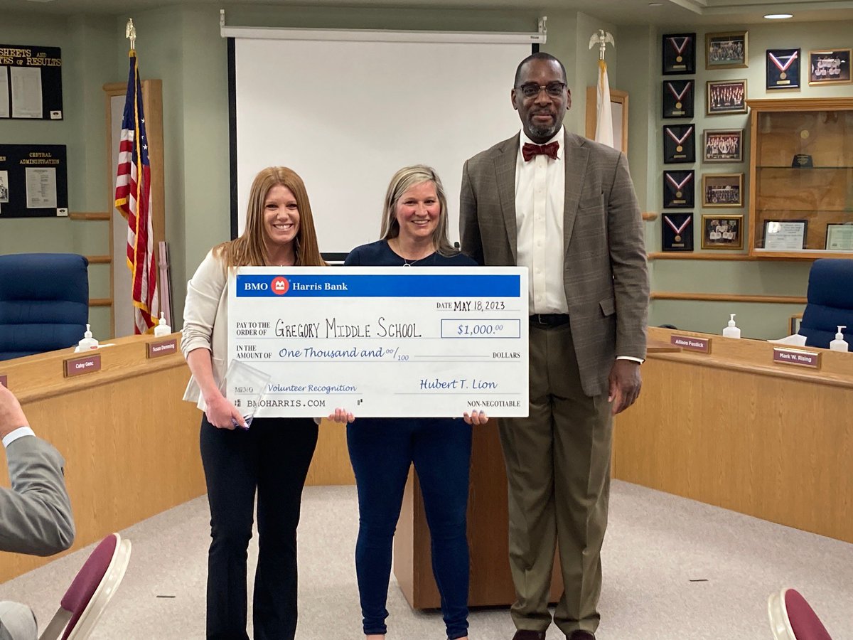 Congrats to the BMO Volunteer of the Month, Diane Guskey! Gregory is so lucky to have her! <a href="/PioneersGms/">GMS Pioneers</a>