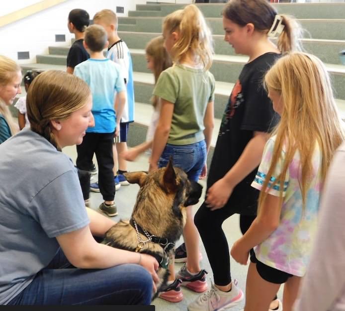 WeAreEGTSD's tweet photo. Thank you to "The Seeing Eye Puppy Raising Program" for visiting our 4th grade students today.  #EGTSDproud https://t.co/xhiZ5RC95l