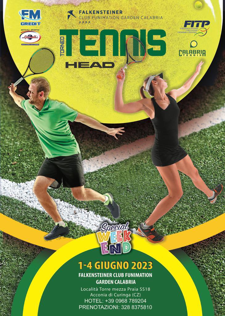 FongaMarcello's tweet photo. Special Weekend 1/4 Giugno Falkensteiner Club Funimation Garden Calabria @FalkensteinerIT #evento #sportivo #tennis #padel #sport #vacanza #relax #divertimento https://t.co/voTuxzrs1y
