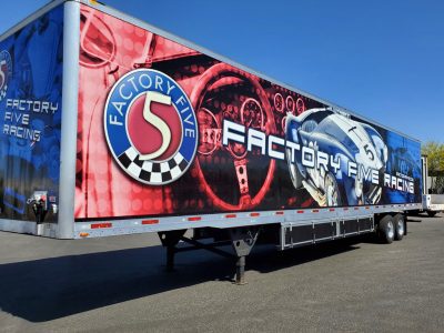 It was a pleasure to be able to work with Factory Five Racing to produce these graphics. We look forward to the next opportunity to work with them again. Safe Travels! #graphics #wraps #3M #digitalprinting