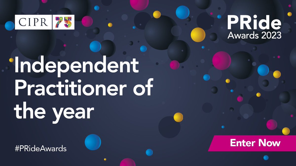 CIPR_NorthEast's tweet photo. Independent PR Practitioner of the Year celebrates the work that individuals make to brilliant PR practice. We're looking for solo stars who have produced enviable results for their clients over the last 12 months! Start your entry today: https://t.co/F3AsNQBYMS https://t.co/4Dgv1ehLsa