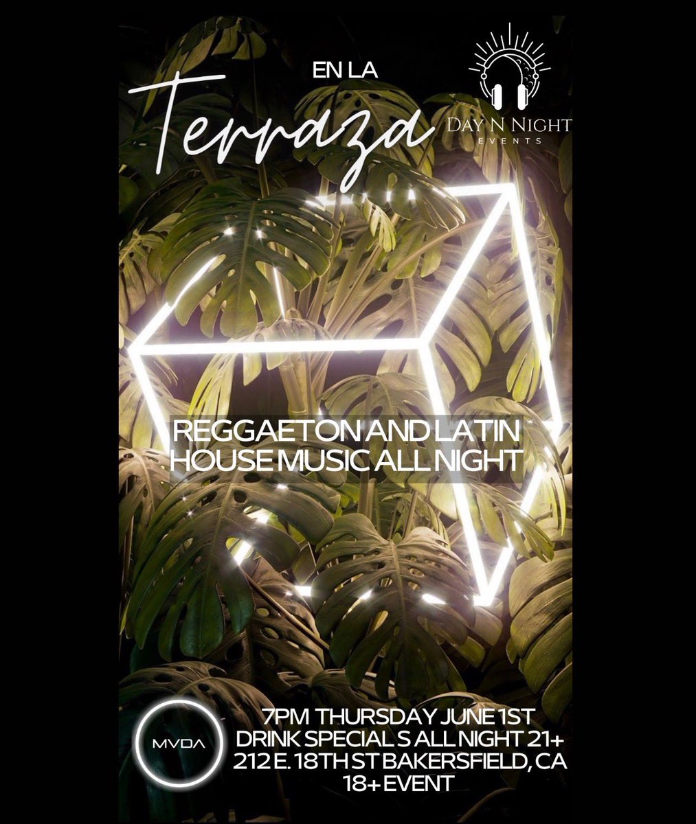Bcisneros01's tweet photo. Summer Kickoff Party at the all NEW La Terraza! 7pm June 1st with Live DJs playing Reggaeton &amp; Latin House Music🪩
VIP is available &amp; Drink specials all night!
Presale tickets are available at the link in my bio - ☀️🌙 https://t.co/TnozvbSndk