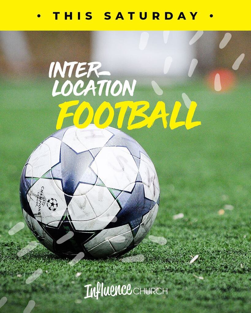 It’s that time again for our locations of Influence Church to do battle on the football pitch for the Inter-Location Football trophy!

This Saturday we’re hosting a 6-a-side football tournament for our Church, with each location represented.

The footbal… instagr.am/p/CsZeI7WMhVY/