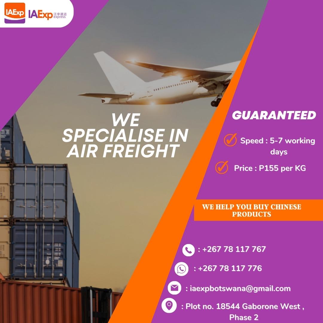 Let  IAExp Botswana be your one-stop shipping agent!
Not to mention IAExp BW’s purchasing agent provides assistance with all clients’ purchasing inquiries!
For more information:
 📲 : 78 117 788/ 78 117 776
 📍  :Plot 18544, Phase 2., Gaborone
#cargo #shipping #shipfromchina #air