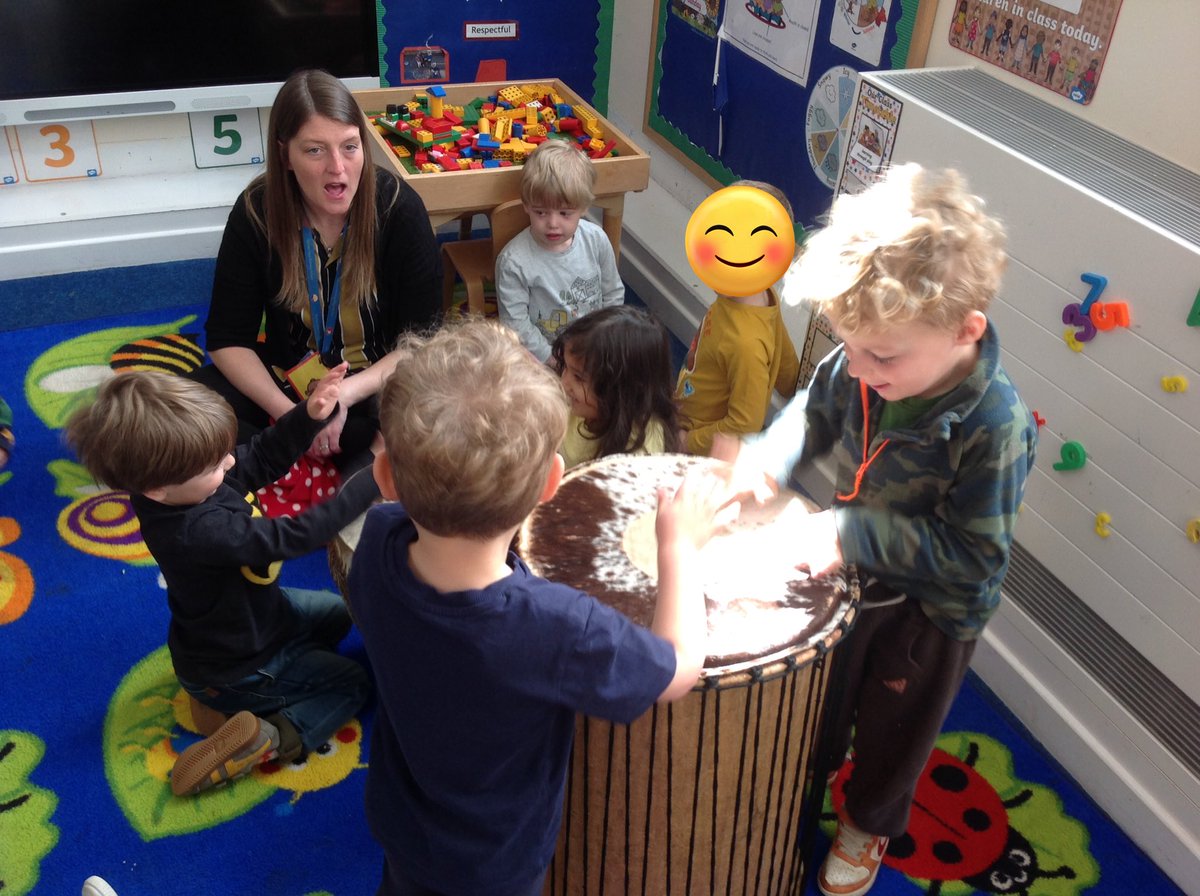 🥁The children loved our pirate drums and loved drumming fast, slow, loud and quiet. We also had a try at using a beat whilst singing rhymes🥁
