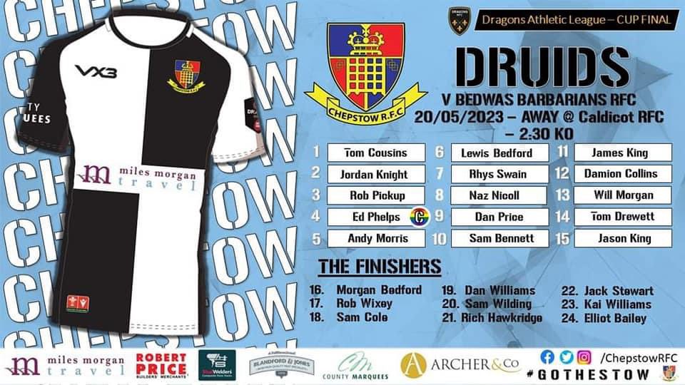 Our 1XV are off to Fleur De Lys in their final league game of the season

And our 2XV have their final game of the season which is a Cup Final against Bedwas Barbarians down at Caldicot

Let’s get behind the boys for one final time this season 🤍🖤🤍🖤
# G O T H E S T O W