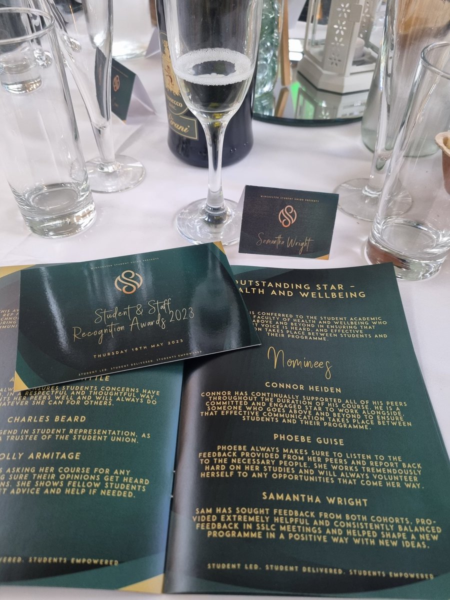 Sam wright (@samjjw) on Twitter photo So honoured to be here with the great and the good of <a href="/_UoW/">University of Winchester</a> at the Staff & Student Recognition Awards,
Thank you <a href="/tai_the_ot/">Tai Frater</a>
#PracticeEducation #StAR So honoured to be here with the great and the good of <a href="/_UoW/">University of Winchester</a> at the Staff & Student Recognition Awards,
Thank you <a href="/tai_the_ot/">Tai Frater</a>
#PracticeEducation #StAR