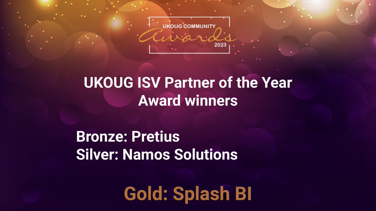 The winners for UKOUG ISV Partner of the Year Awards are….
#UKOUG #CommunityAwards #Oracle #RedBull #Winners