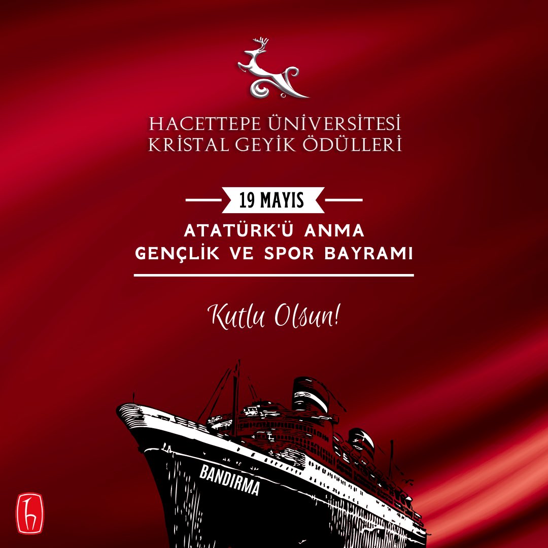 KristalGeyik's tweet photo. Millî değerler ışığında Türk istiklalini ve Türk Cumhuriyeti’ni sonsuza dek koruma görevi emanet edilen Türk gençliğinin “19 Mayıs Atatürk’ü Anma, Gençlik ve Spor Bayramı" kutlu olsun!❤️

#hacettepeüniversitesi
#kristalgeyiködülleri https://t.co/2tpu95VsCn
