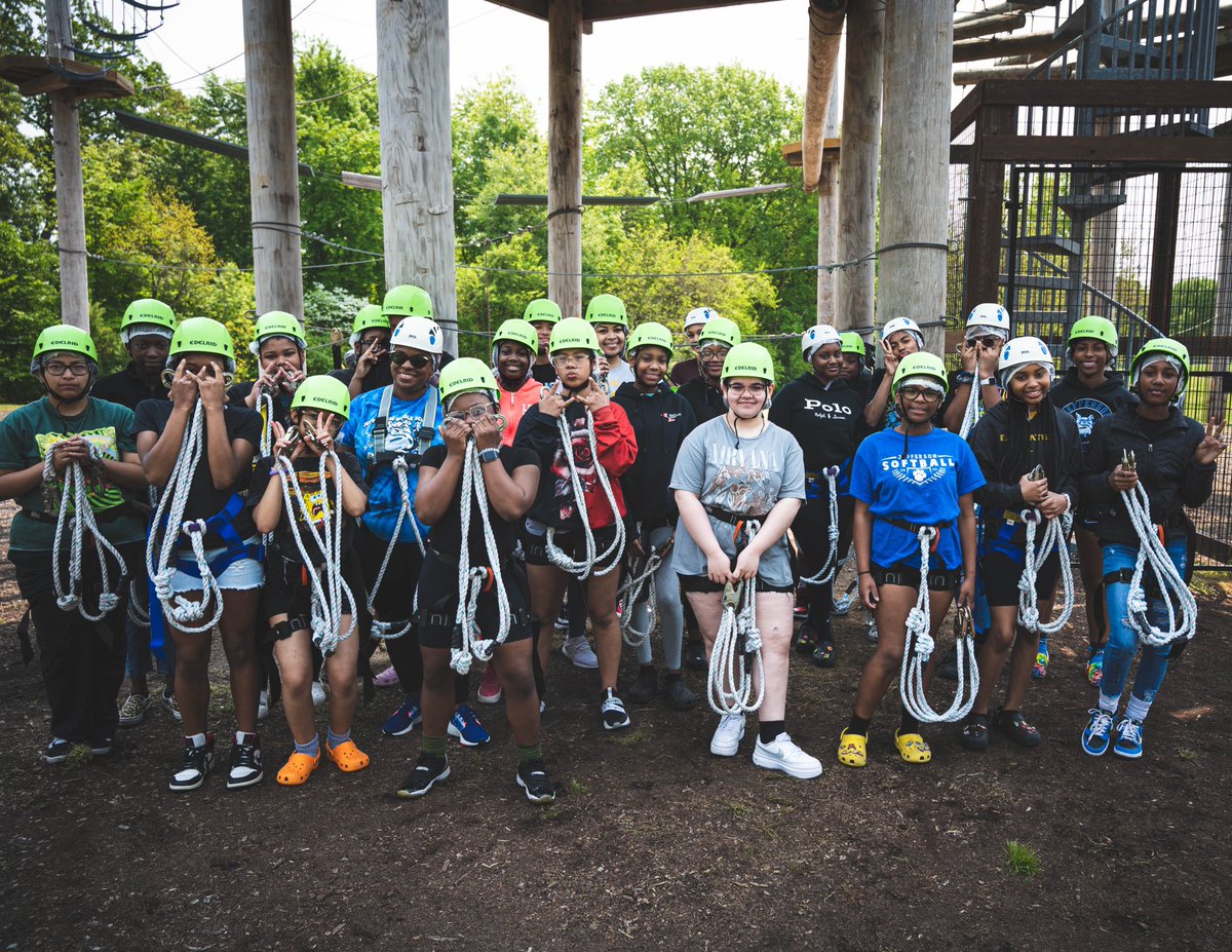 Today students from Swanson Elementary and Jefferson Traditional were at Summit for a day that included Birds of Prey, Equine, High Ropes, and our Rock Wall!