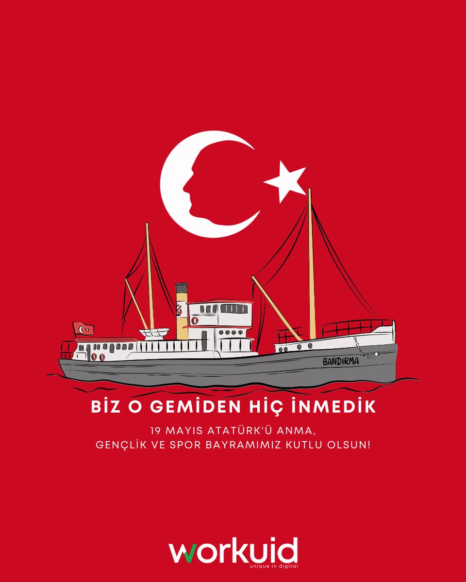 workuid's tweet photo. Biz O Gemiden Hiç İnmedik.🚢

19 Mayıs Atatürk’ü Anma, Gençlik ve Spor Bayramımız Kutlu Olsun! 🇹🇷 https://t.co/awQHZ08uDB