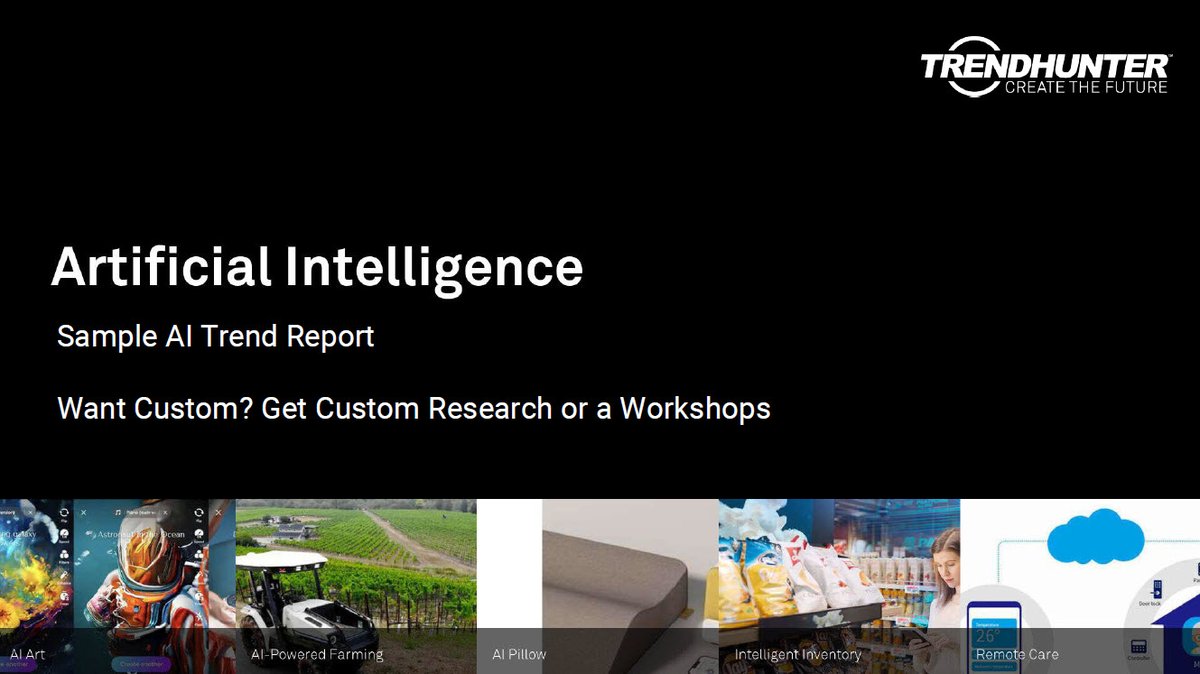 RazNavigator's tweet photo. odličen uvid kako lahko podjetja uporabijo #AI, preglejte Trendhunter's AI #Trend Report
https://t.co/RucQRYxaaS https://t.co/XHnG7W9jGr
