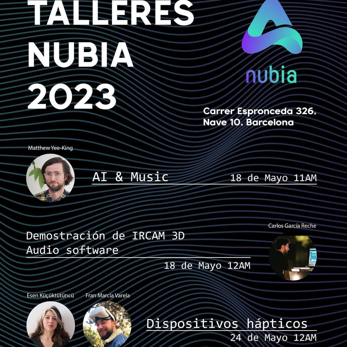 Interactive and immersion workshops in new technologies, within Nubia Residence 2023 program.
AI&amp;Music workshop conducted by Goldsmith London professor Matthew Yee-King./3D sound workshop conducted by Carlos G. Reche with the IRCAM/Pompidou software.
#artresidency #newtechnology
