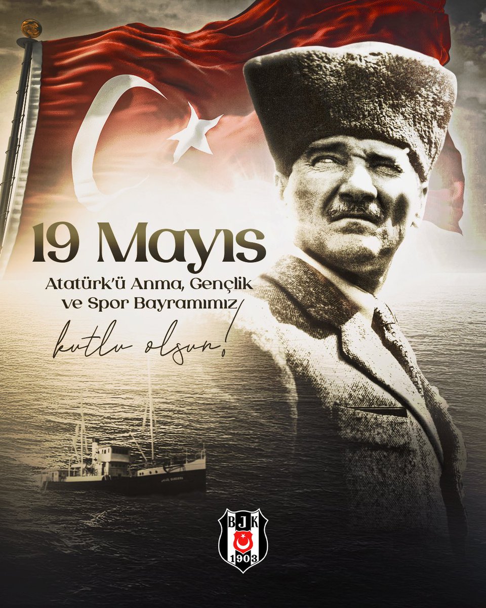 Ulu Önderimiz Gazi Mustafa Kemal Atatürk'ün Kurtuluş Savaşı'nı başlattığı, milli mücadelenin ve Cumhuriyetimizin ilk adımlarının atıldığı #19Mayıs Atatürk’ü Anma, Gençlik ve Spor Bayramımız kutlu olsun!