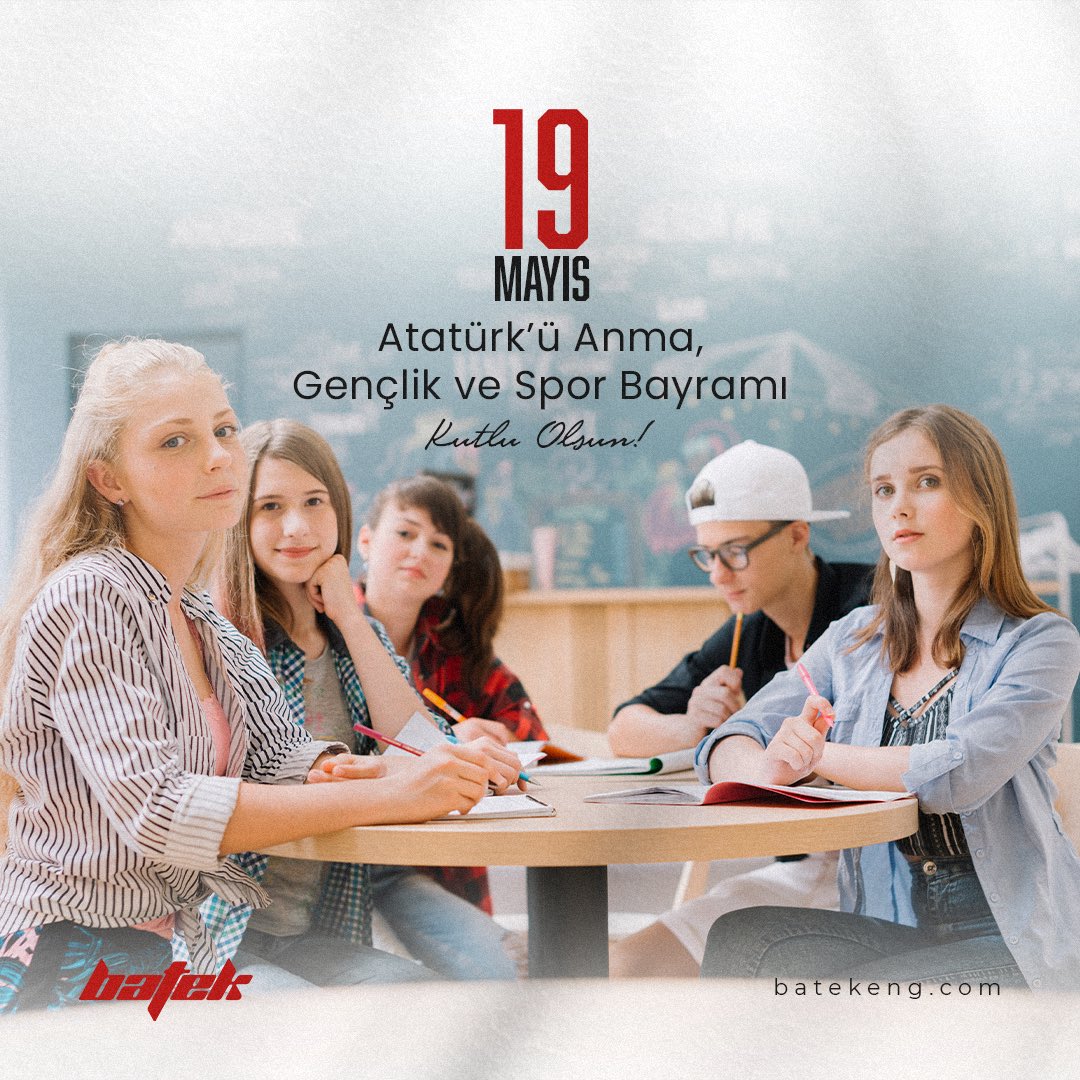 19 Mayıs Atatürk’ü Anma, Gençlik ve Spor Bayramı Kutlu Olsun!#batekglobal #batek #19mayıs #gençlikvesporbayramı