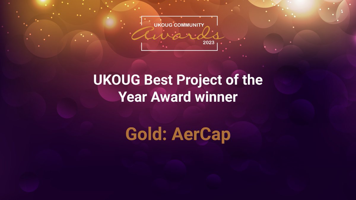 The winner for UKOUG Best Project of the Year Award is….
#UKOUG #CommunityAwards #Oracle #RedBull #Winners